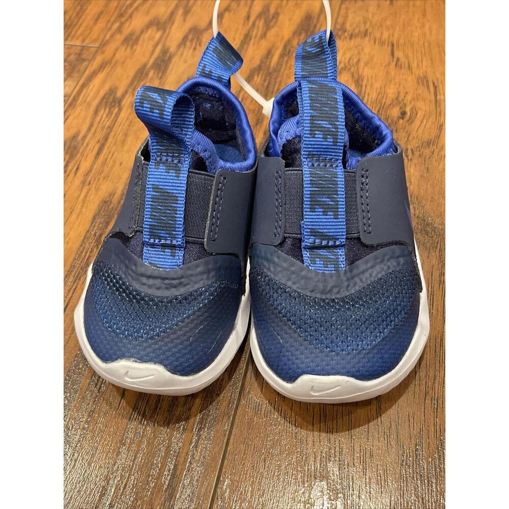 New Nike Flex Runner (TD) Blue White Toddler Slip On Shoes Size 3C - Picture 2 of 5